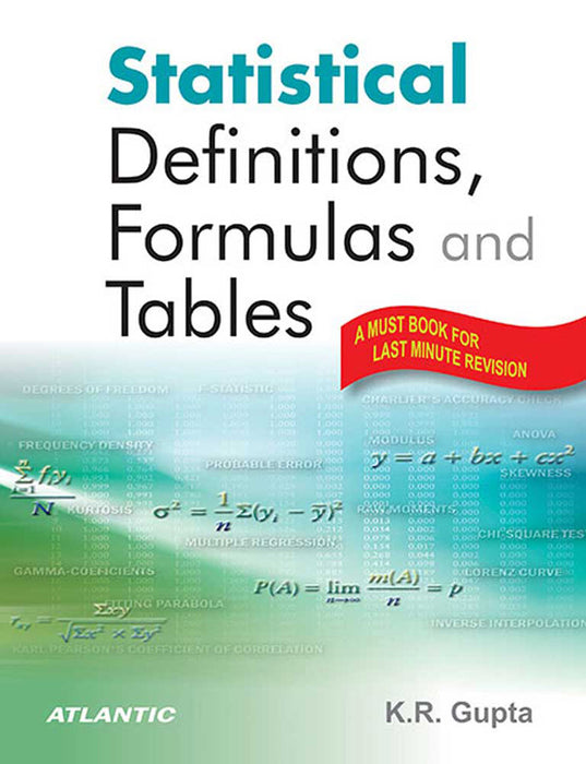 Statistical Definitions, Formulas And Tables